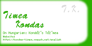 timea kondas business card